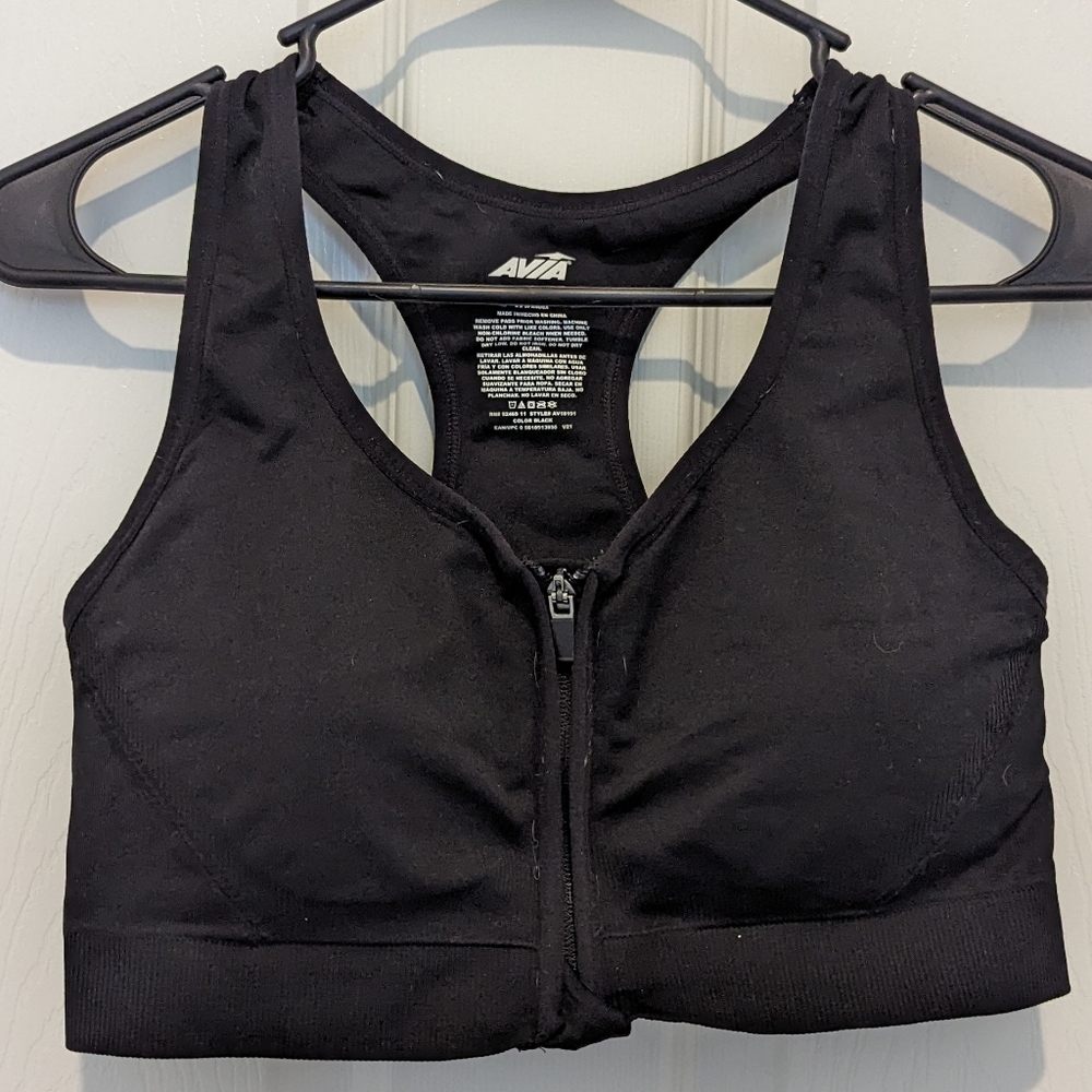 Women's Zip Front Sports Bra